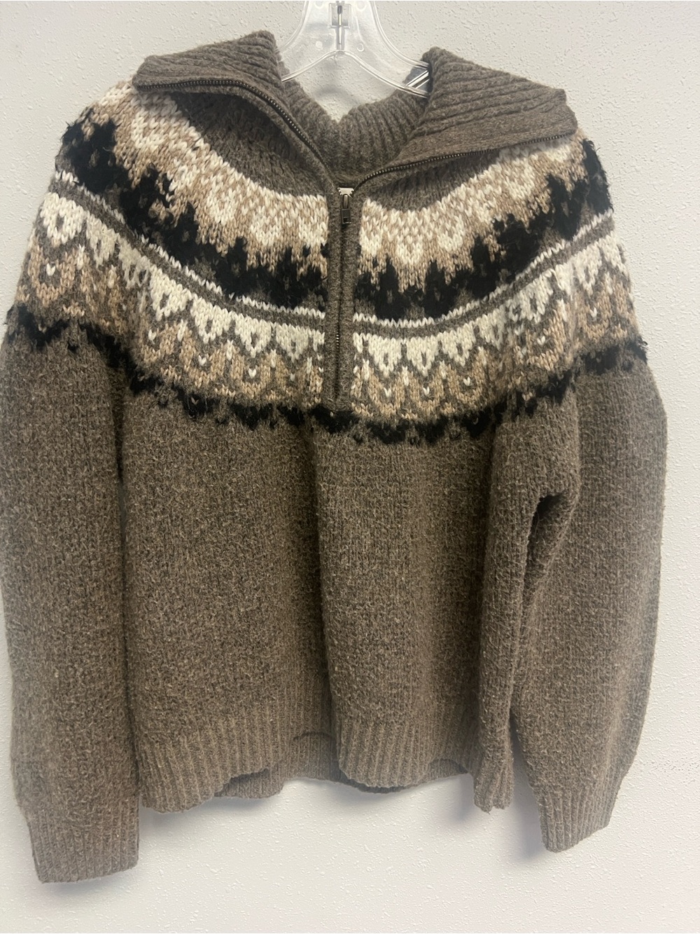 Joe's Jeans Fair Isle Zip Hoodie Sweater